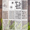 12 Stück Texture Scablonen Malen,Ymapinc Schichtung Scablonen 20x13cm Wiederverwendbare Stencil Schablonen Zum Malen für DIY Möbel Scrapbooking Holz Boden