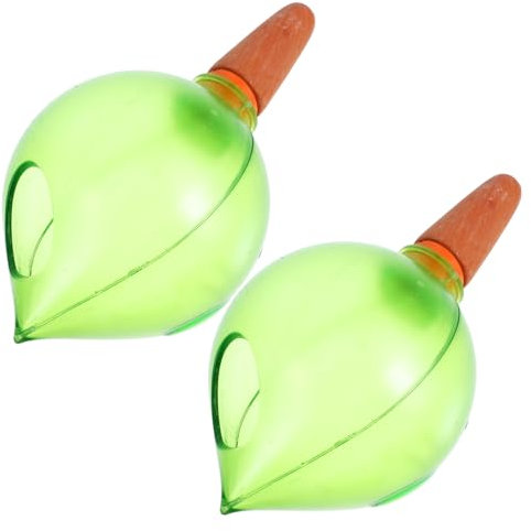 BESPORTBLE 2er-Pack Automatisches Blumenbewässerungsgerät Selbstbewässernde Glühbirnen Für Zimmerpflanzen Mini-bewässerungskugeln Diamantmodell Hellgrün