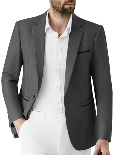 Autsel Blazer Homme Un Bouton Veste de Costume Slim Fit Veston Élégant | Casual, Mariage, Business, Soirée, Formal, Tuxedo, Dinner Suit, Dress Set, Clothing, Outerwear