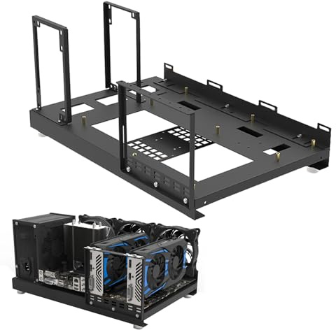 Open Case Set - Open Chassis for DIYS PC Build, Hardware Testing Stand | -Testinstallation, Modularer Computerrahmen, Vertikale Overclocking Open Aluminium Frame Chassis-Rack, Gute Wärme -Dissipat