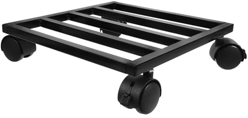 Gogogmee Support de Pot de Fleurs Fonte avec roulettes Plateau Mobile Métal Chariot Robuste pour Intérieur et Extérieur Base de Plante Pratique et Décorative