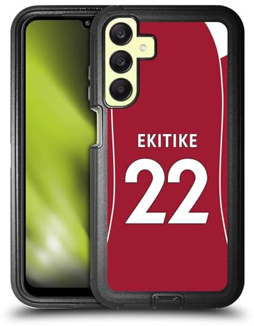 Head Case Designs Liverpool Football Club Hugo Ekitiké 2025/26 Spieler Heimtrikot 1. Gruppe Ultragepanzertes Stoßfestes Gehäuse [Militärischer Grad] kompatibel mit Samsung Galaxy A25 5G