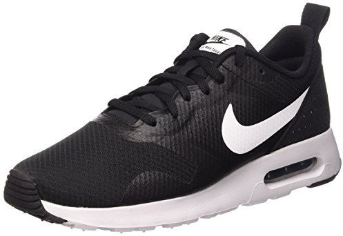 NIKE Men's Air Max Tavas Trainers, Black (Black/White/Black), 12 UK