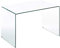 EGLEMTEK Escritorio de oficina de cristal curvado - Luxury Z-02 - (126 x 74 x 70 cm) Diseño curvo y moderno