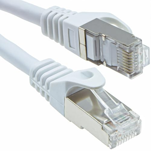 kenable Cat6A SSTP Snagless Shielded RJ45 Network Ethernet 10GIG Cable 1m White