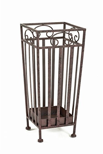 Schirmständer OLDENBURG aus Metall Rostbraun lackiert