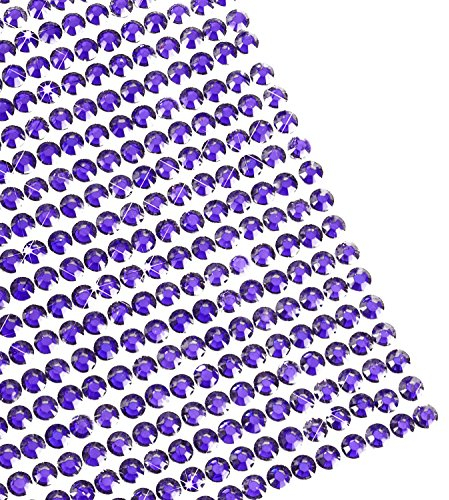 Lila Strasssteine - runde Glitzersteine 468 Stück Ø 5 mm selbstklebend zum Verzieren und Basteln | Schmucksteine zum aufkleben | Glitzer Glanz Bling | Steinchen Aufkleber Dekosteine Bastelsteine