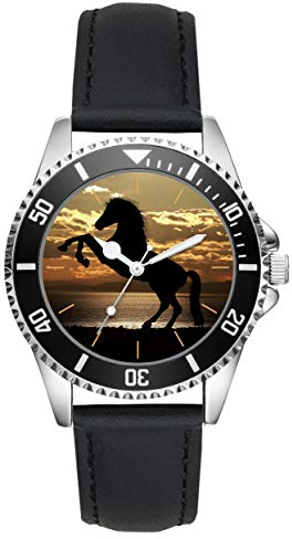 KIESENBERG Pferde Reiter Geschenk Artikel Idee Fan Uhr L-20538