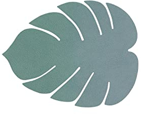 Lind DNA Glasuntersetzer Monstera Recyceltes Leder Nupo Pastell Grün, Maße: 14cm x 12cm, 989963