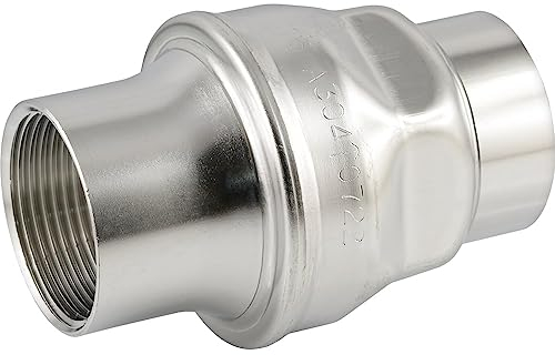Edelstahl 1.4401-Rückschlagventile leichte Bauform 16 bar - Druckluft Wasserventile (Werkstoff: Edelstahl 14401 - Gewindegröße: G 2)