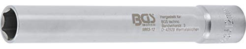 BGS 9863-12 | Steckschlüssel-Einsatz Sechskant, extra tief | Antrieb Innenvierkant 10 mm (3/8) | 12 mm