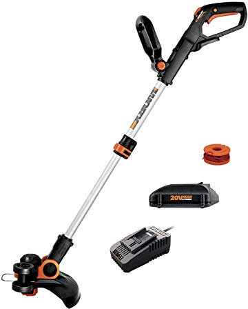 Worx WG163.8 GT 3.0 20 V PowerShare Débroussailleuse et coupe-bordure sans fil 12, 1 batterie et chargeur rapide inclus
