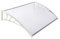 Door Canopy Awnings Garden Outdoor Window Patio Porch Rain Protector Shelter Shade Cover Resists-Corrosion 150x100x28cm,White
