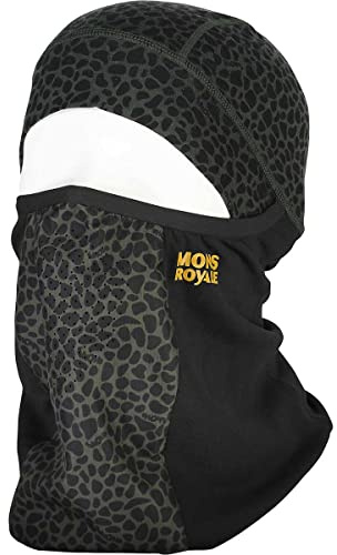 Mons Royale Merino Storm Tech Balaclava Grau-Schwarz, Merino Sturmhauben, Größe One Size - Farbe Wild Thing