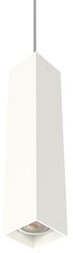 L+ Lampada a Sospensione Minimale Moderna Realizzata a Mano Paralume Metallo GU10 Cucina Soggiorno Camera Design Moderno (Bianco, 6x6x30cm)