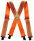 Melo Robuste, reflektierende Sicherheits-Hosenträger | Arbeits-Hosenträger mit reflektierenden Streifen Halterlose Werkzeug-Gürtel-Hosenträger (Hi Viz Orange), Limettengrün reflektierend, Large