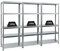 PROREGAL Mega Deal 3er-Sparset Metallregal Steel Eagle 180x80x40cm Fachlast 130kg Verzinkt Schwerlastregal, Küchenregal, Kellerregal, Steckregal, Garagenregal, Lagerregal