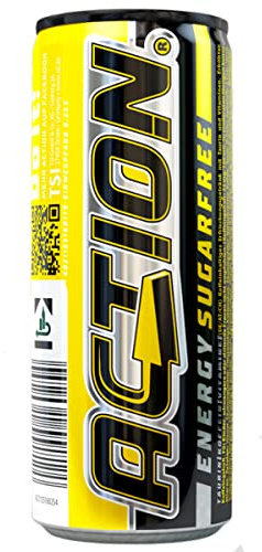 Action Energy Drink Sugarfree Dose mit Koffein und Taurin 250ml