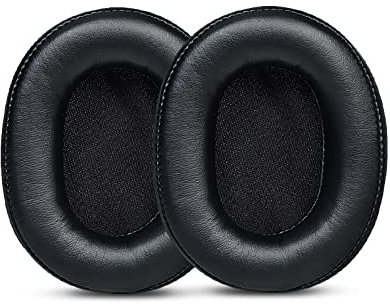 SR50BT Ersatz-Ohrpolster aus Protein-Leder, Reparaturteile, kompatibel mit Audio-Technica ATH-SR50BT DSR7BT S700BT WS770IS kabellose Over-Ear-Kopfhörer (schwarz)
