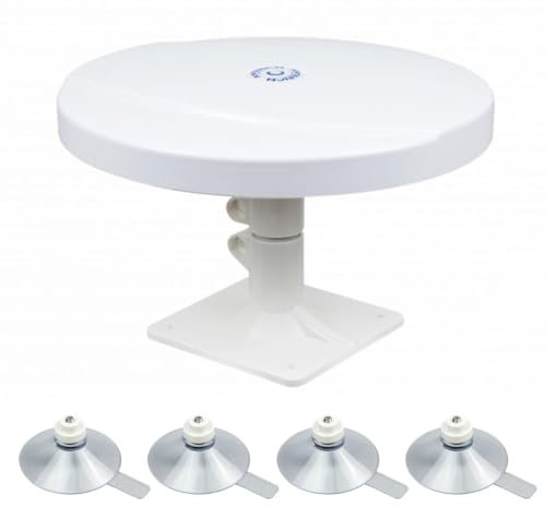 Antarion Antenne TNT Passive omnidirectionnelle Camping Car + 4 ventouses