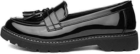 Lilley Angel Womens Black Patent Tassel Loafer - Size 4 UK - Black