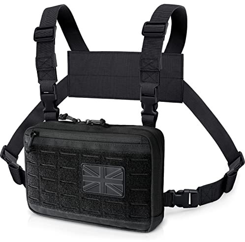 WYNEX Tactical Chest Rig Bag of Laser Cut Design, Molle Chest Pouch Utility Recon Kit Bags Tactical Chest Pack Bag