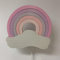 Clevere Kids Kinder-Wandlampe Alle meine Tiere | Handarbeit aus der EU | hochwertige Leselampe, Nachtlicht aus Holz | E14 (Regenbogen rosa)