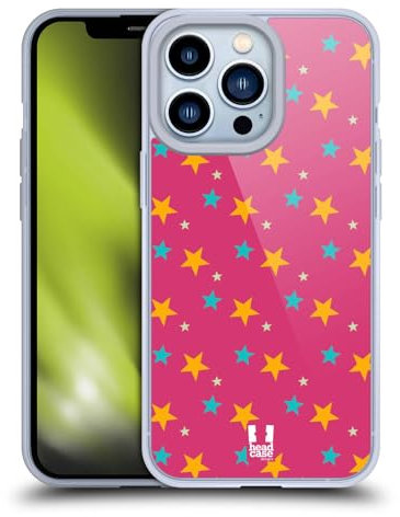 Head Case Designs Cielo Rosa Pattern di Stelle Custodia Cover in Morbido Gel Compatibile con Apple iPhone 13 PRO