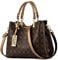 NICOLE & DORIS Frauen Handtasche Elegante Taschen für Damen Modern Tote Bag Mittelgroß Umhängetasche PU Leder Shopper Schultertasche mit Anhänger Bronze