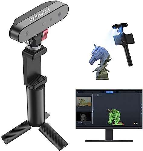 Creality Official 3D Scanner CR-Scan Ferret for 3D Printing Printer Upgrade Handheld 3D Model Scan Machine 30 FPS Scanning Speed 0.1mm Accuracy Dual Mode Full Color for Android Phone PC Mac Win 10/11