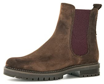Gabor Damen Chelsea Boots, Frauen Stiefeletten,Wechselfußbett,Komfortable Mehrweite (H),gefüttert,Bootee,Whisky (Flau/lila),42.5 EU / 8.5 UK