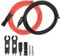sourcing map Cable de panel solar de 10 pies 8 AWG 10 mm2 cable solar de cobre estañado con conector hembra y macho, negro y rojo para caravana, barco, panel solar marino