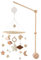 Mobile Baby Windspiele Mobile Halterung Holz mit Mobile Spieluhr, Wolken Sterne Mobile Baby Mädchen Bettglocke Anhänger für Babybett, Windspiel Rassel Wickeltisch, Kinderzimmer Hängende Bettglocke