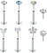 VF VFUN 20G 8mm Edelstahl Diamant CZ Nasenstecker Gewindelos Drücken Sie Hinein Nasenpiercing Herz Schmetterling Lippenpiercing Labret Monroe Cartilage Tragus Helix Ohrpiercing Medusa Piercing Schmuck