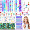 Zeuwets Gadget Sirena Compleanno Bambina, 52 Pezzi Sirena Festa Giocattoli Bambini Regalo, Party Regalini Braccialetti Slap Tatuaggi Temporanei Portachiavi Anello Mollette Elastici per Capelli