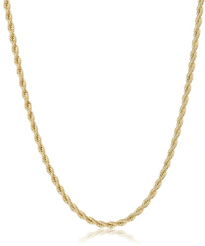 RWQIAN Kordelkette Herren goldkette Edelstahl verdrehte kette 4mm Damen Halskette 70CM