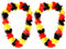 2 Stk Karneval Deutschland Fanartikel Blumenkette, Deutschland Flagge Girlanden Schwarz Rot Gelb, Zirkus Foto Requisiten Blumenketten, Uropameisterschaft Fußball Party Deko, Geburtstag Zubehör Präsent