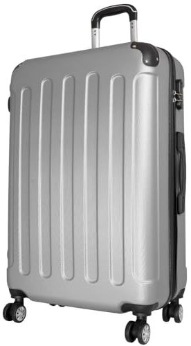 Warenhandel König Hartschalen Koffer Trolley Gronau - Farbe Silber - Gr. XL