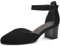 Tamaris Comfort Damen Pumps mit Riemen aus Leder Elegant, Schwarz (Black Suede), 40 EU