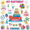 28 Pcs Birthday Cruise Door Magnets Decorations Funny Cruise Ship Door Magnets Magnetic Reusable Cruise Magnet for Happy Birthday Cabin Door Ship Carnival Refrigerator Office Car Accessories