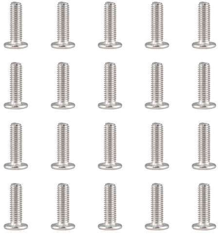 Lot de 20 vis à tête ronde Phillips M3 x 8 mm en acier inoxydable 304 Vis à tête plate Phillips Vis à tête plate pour machine électrique en acier inoxydable 304 Vis à tête Phillips pour assemblage de