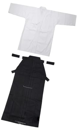 kowaku Conjunto de Uniforme de Kendo japonés, Traje Tradicional de samurái Iaido Transpirable, en y Negro, 170CM