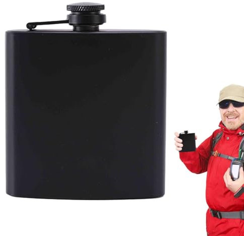 Frascos de licor para hombre, petaca de acero inoxidable para licor | Petaca de whisky portátil al aire libre | Petaca de bolsillo de metal con tapa a prueba de fugas para pesca, cano