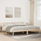 vidaXL Massivholzbett, Holzbett mit Kopfteil Lattenrost, Doppelbett für Schlafzimmer, Bett Bettgestell, Modern, 200x210cm Massivholz Kiefer