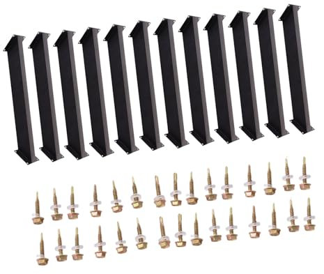 KESOTO 12 Angle Brackets with Inner Joint and Holes for Pergola, Corner Brackets for Lawn, Patio, Tree Houses