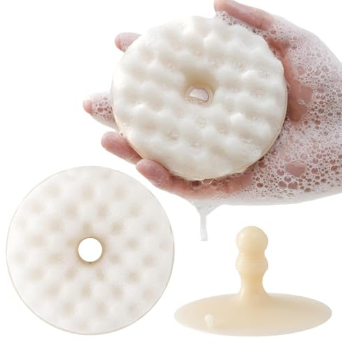 Lot de 2 éponges à récurer pour cuisine, ménage, anti-rayures, éponges à vaisselle de cuisine, éponges à récurer, éponges à vaisselle avec ventouse pour une utilisation en cuisine