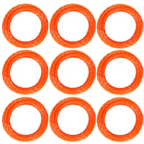 Yweller 9 Pack Ersatzfaden Mähfaden Extrastarker Faden mit 2,0 mm Durchmesser Für Makita Rasentrimmer DUR189, DUR191L, DUR191U, DUR192L, 42 M Trimmerfaden für Makita 191D89-4 2-Fadenkopf Tap&Go