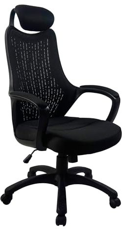 habeig Chefsessel Bürosessel Loungechair Stuhl Drehstuhl Leder Holz, aus Mesh