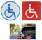 2 adesivi magnetici per disabili, per auto, sedia a rotelle, per auto, per disabili, riflessione in caso di forte radiazione di luce