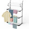 Knight 3-Tier Over The Door Clothes Airer | Foldable Clothes Rail with Corner Spaces for Hangers | Sturdy Hanging Washing Laundry Airer | Indoor Clothes Drying Rack for Small Spaces (Grey)